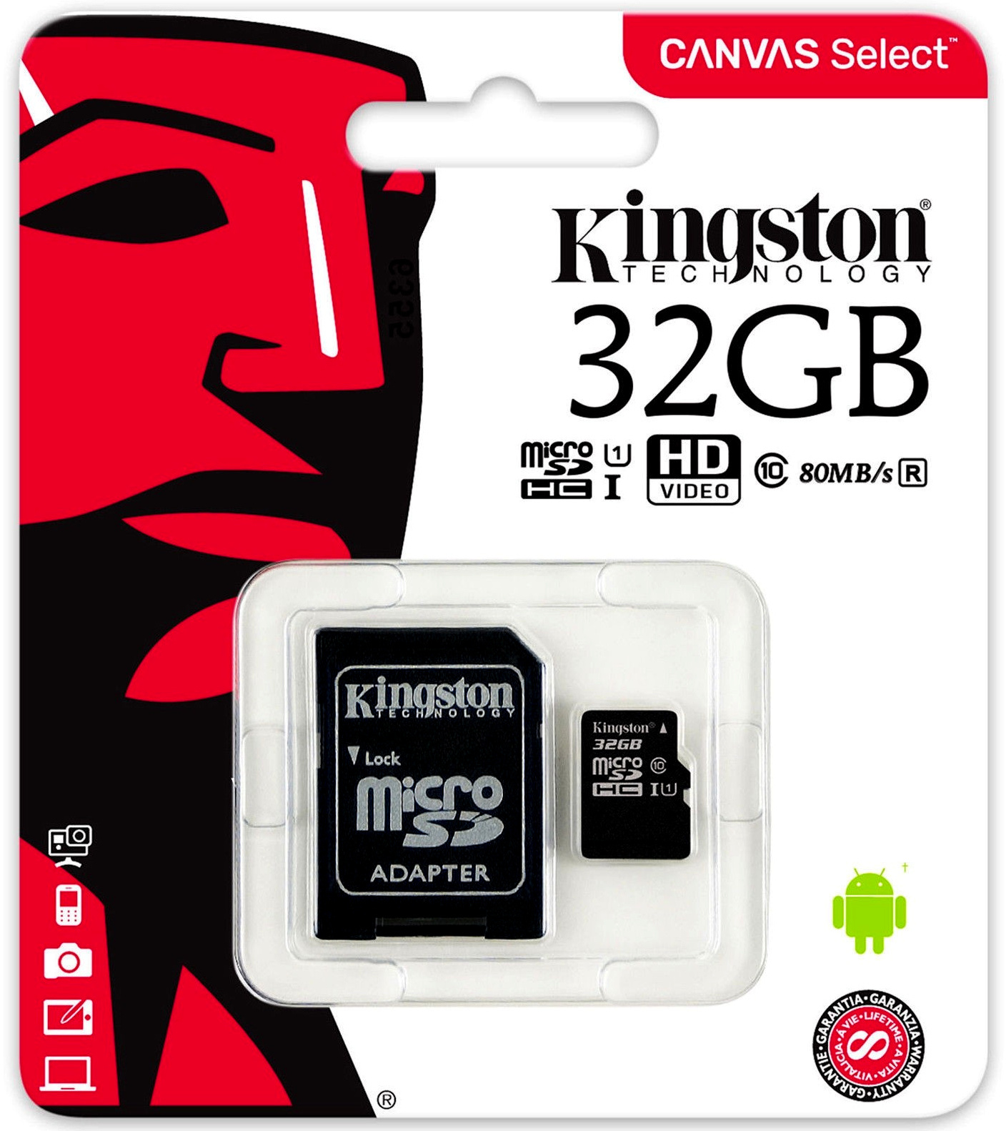 Karta Pamięci Kingston Microsdhc 32Gb Csp Adapter