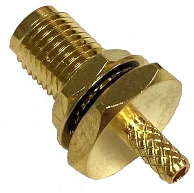 Złącze Sma(F) Bulkhead Zacisakne Dla Kabli Rg58