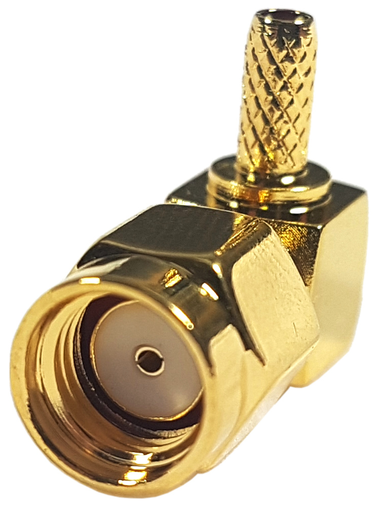 Złącze Sma-Rp (M) Kątowe Na Kabel Rg174 Pozłacane